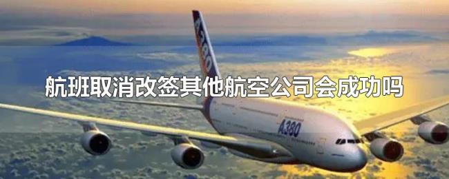 航班取消改签其他航空公司会成功吗
