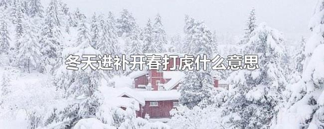 冬天进补开春打虎什么意思 冬天进补开春打虎什么意思