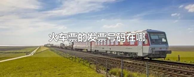 火车票的发票号码在哪