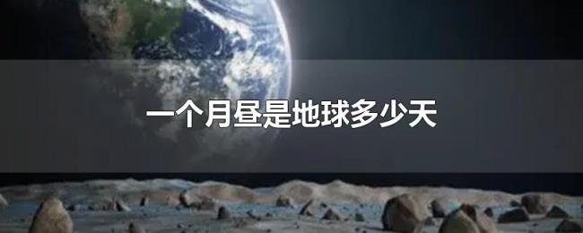 一个月昼是地球多少天