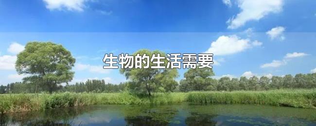 生物的生活需要