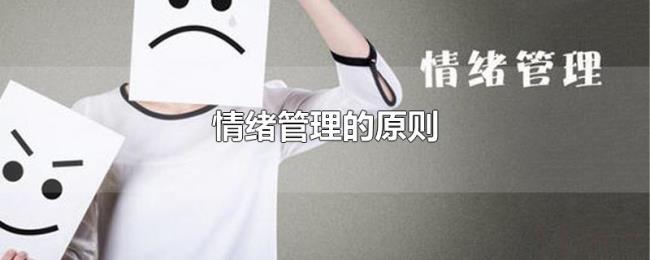 情绪管理的原则