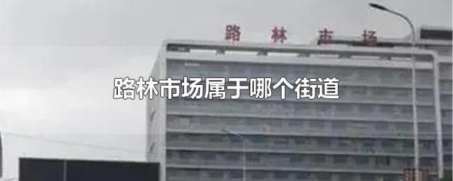 路林市场属于哪个街道 路林市场属于哪个街道