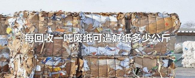 每回收一吨废纸可造好纸多少公斤 每回收一吨废纸可造好纸多少公斤