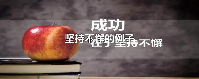 坚持不懈的例子 坚持不懈的例子