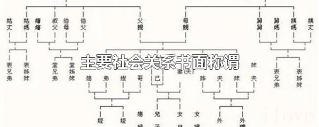 主要社会关系书面称谓
