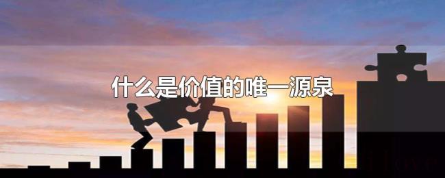 什么是价值的唯一源泉 什么是价值的唯一源泉
