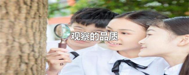 观察的品质 观察的品质