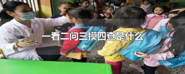一看二问三摸四查是什么 一看二问三摸四查是什么