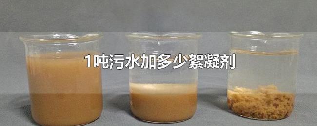 1吨污水加多少絮凝剂