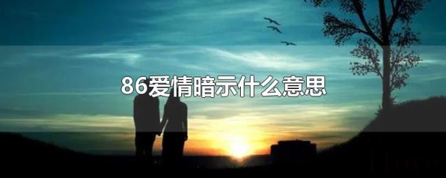 86爱情暗示什么意思