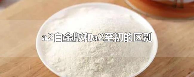 a2白金版和a2至初的区别