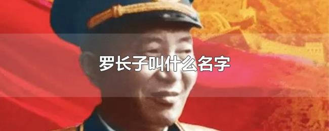 罗长子叫什么名字