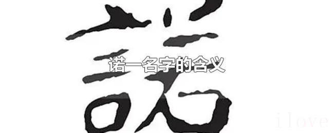 诺一名字的含义 诺一名字的含义