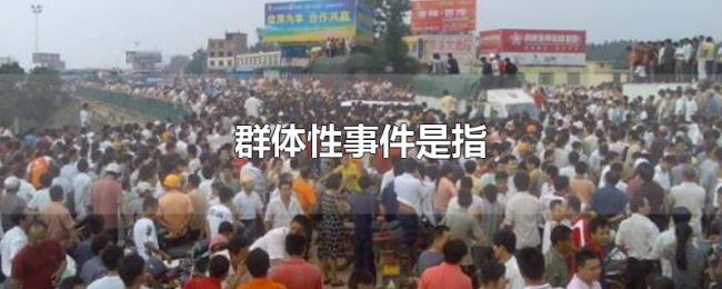 群体性事件是指 群体性事件是指