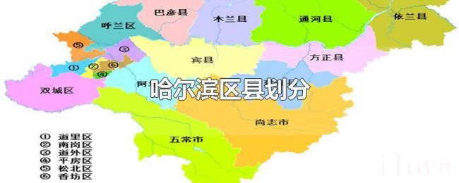 哈尔滨区县划分