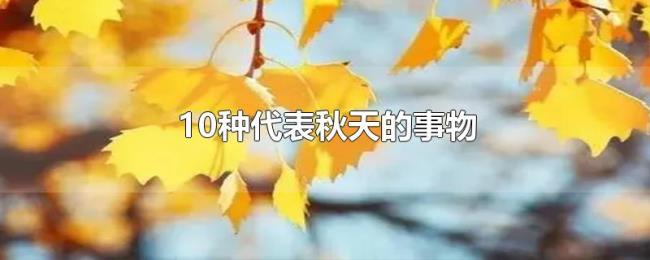 10种代表秋天的事物 10种代表秋天的事物