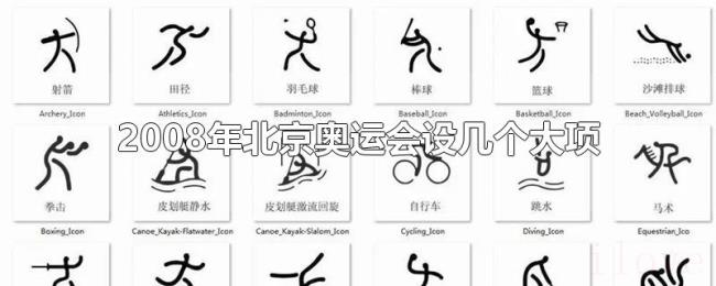 2008年北京奥运会设几个大项 2008年北京奥运会设几个大项