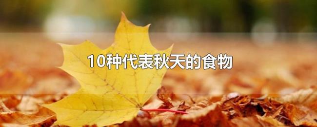 10种代表秋天的食物