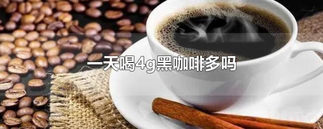 一天喝4g黑咖啡多吗 一天喝4g黑咖啡多吗