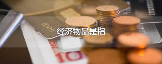经济物品是指