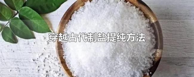 穿越古代制盐提纯方法