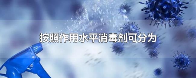 按照作用水平消毒剂可分为