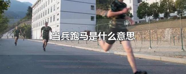 当兵跑马是什么意思 当兵跑马是什么意思