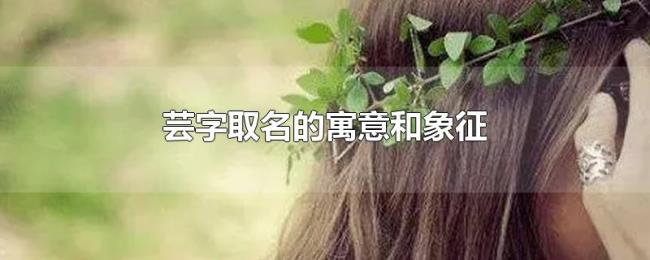 芸字取名的寓意和象征