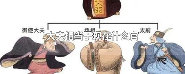 大夫相当于现在什么官 大夫相当于现在什么官