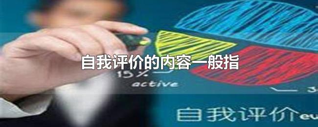 自我评价的内容一般指 自我评价的内容一般指