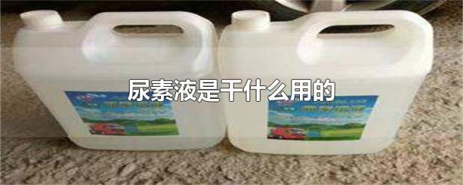 尿素液是干什么用的 尿素液是干什么用的