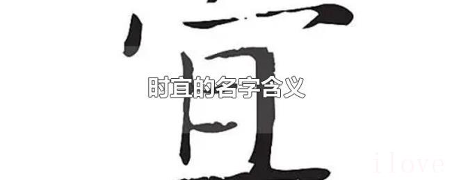 时宜的名字含义 时宜的名字含义