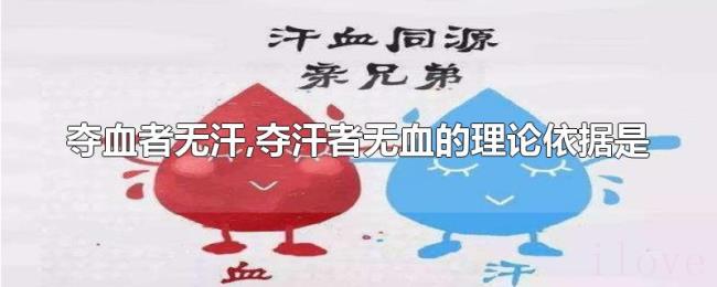 夺血者无汗,夺汗者无血的理论依据是 夺血者无汗,夺汗者无血的理论依据是