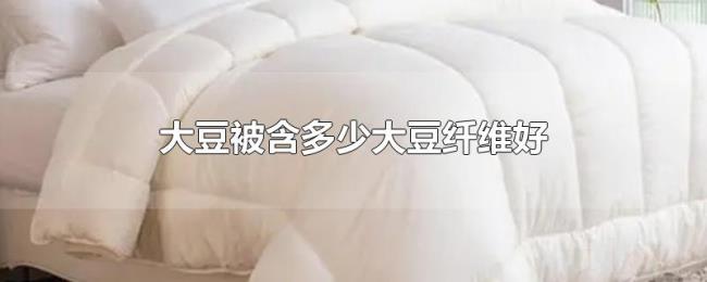 大豆被含多少大豆纤维好