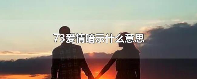 73爱情暗示什么意思