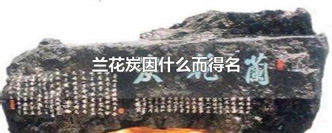 兰花炭因什么而得名 兰花炭因什么而得名