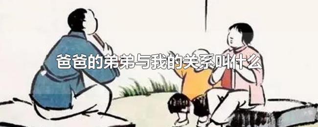 爸爸的弟弟与我的关系叫什么