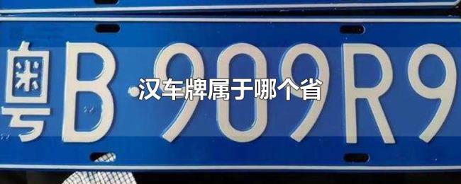 汉车牌属于哪个省 汉车牌属于哪个省