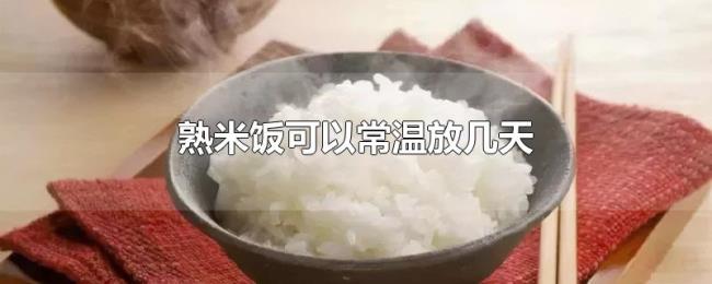 熟米饭可以常温放几天