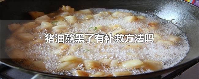 猪油熬黑了有补救方法吗