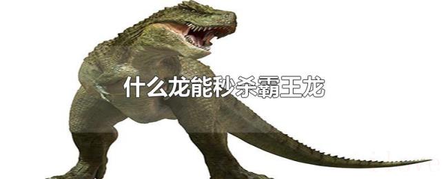 什么龙能秒杀霸王龙