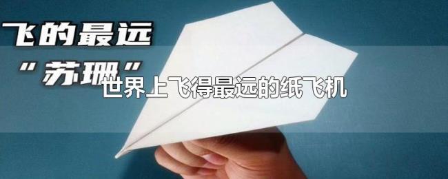 世界上飞得最远的纸飞机 世界上飞得最远的纸飞机