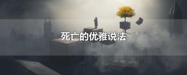 死亡的优雅说法 死亡的优雅说法