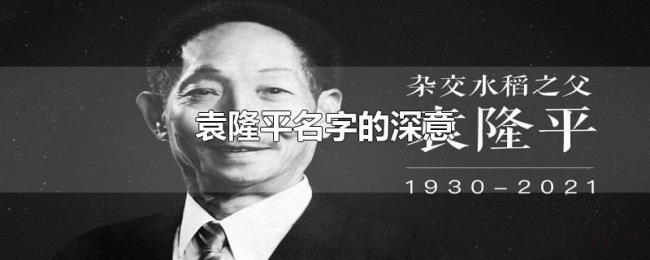 袁隆平名字的深意