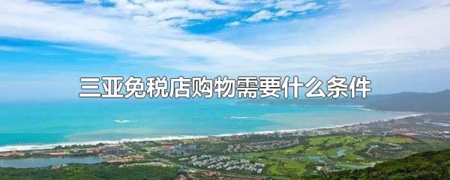 三亚免税店购物需要什么条件 三亚免税店购物需要什么条件