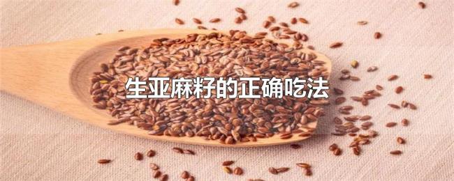 生亚麻籽的正确吃法
