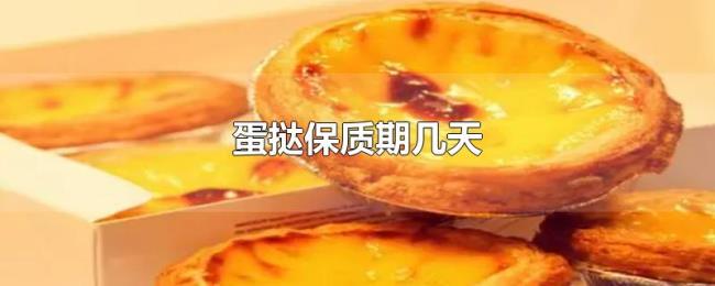 蛋挞保质期几天