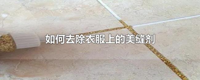 如何去除衣服上的美缝剂