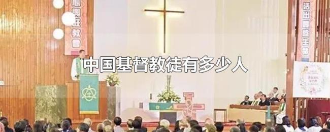 中国基督教徒有多少人